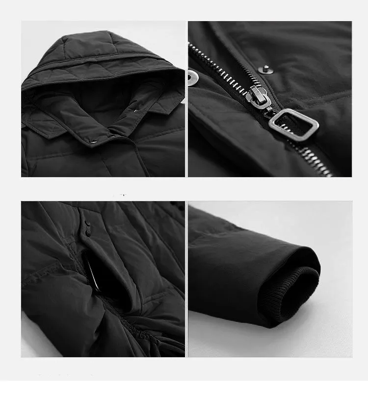 2018 New Women's down Jacket Large Size Women's Down Jacket Hooded Loose Female Jacket Fashion Zipper Coat Female (14)