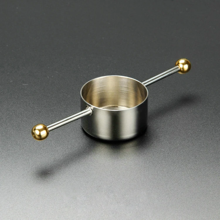 Gold Plated Round shank whiskey Jigger 30mlin Bar Measures from Home