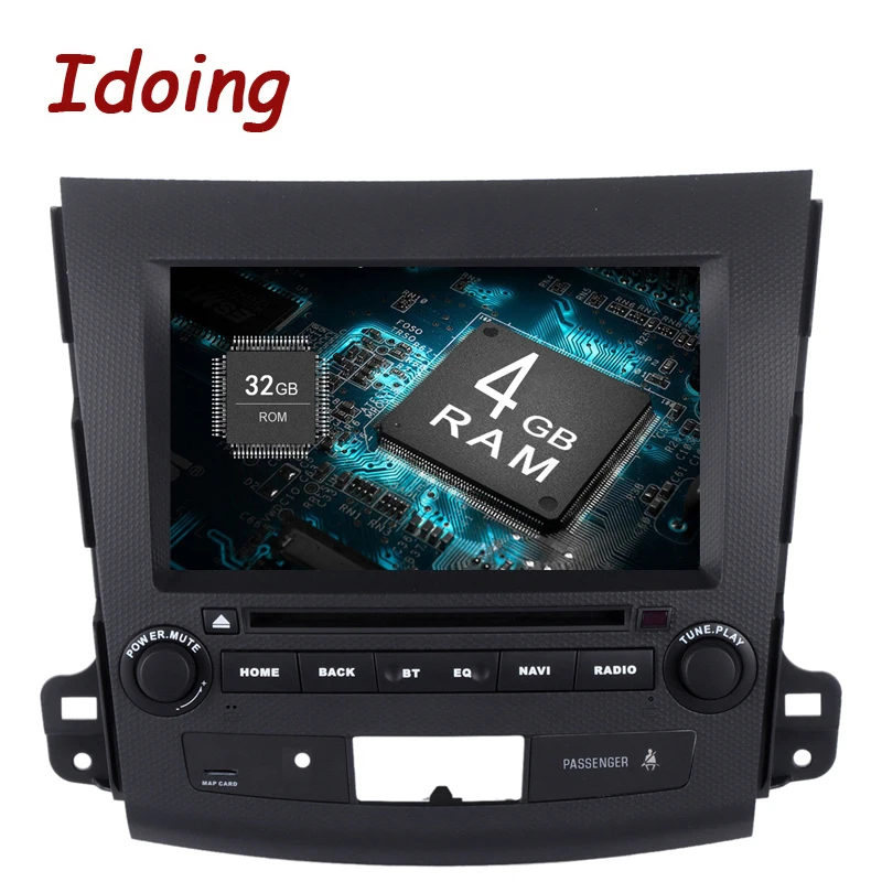 Idoing 2Din 8 &quot4 г + 32 для Mitsubishi Outlander Android 8.0 руль Восьмиядерный автомобиля GPS dvd-плеер