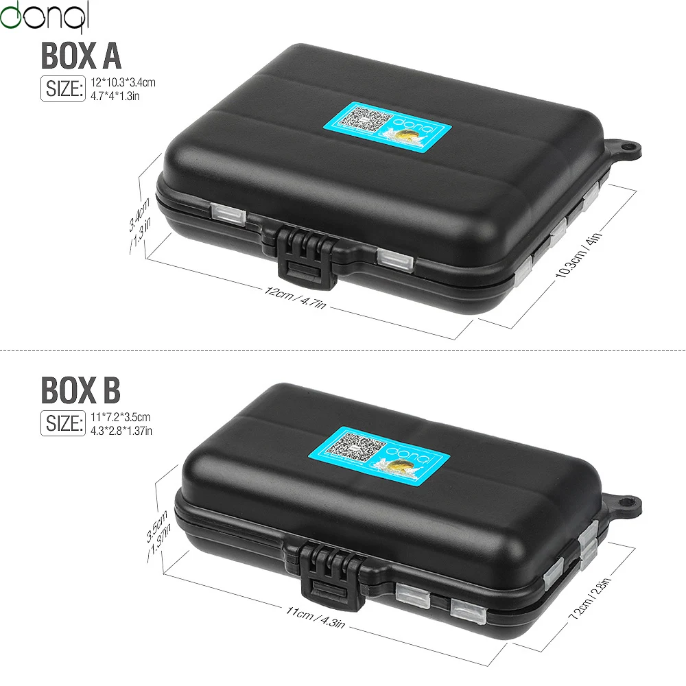 

DONQL 9/12 Compartments Fishing Lure Box FishHook Waterproof Storage Case High Strength Organizer Box Fishing Tools Accessories