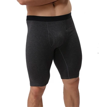 

Men's Boxers Underwear Mid-waist M-XXL Solid Color Fitness Underpants Pure Color U Convex Pouch Cotton Panties Underwears