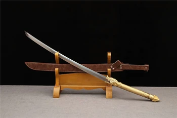 

High Quality Chinese Sword Clay Tempered T10 Steel Sharp Blade Battle Ready Knife Sword