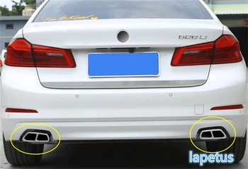 For BMW 5 Series 525 528 530 2017 2018 Stainless Steel Exhaust Muffler Tip End Pipe Decoration Frame Cover Trim 2 Piece For BMW 5 Series 525 528 530 2017 2018 Stainless Steel Exhaust Muffler Tip End Pipe Decoration Frame Cover Trim 2 Piece