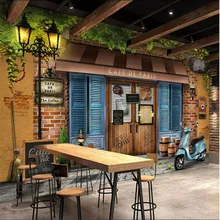 Papel pintado de mural personalizado 3d retro vintage Paris café foto papel pintado café restaurante Pared de salón mural papeles tapiz decoración del hogar