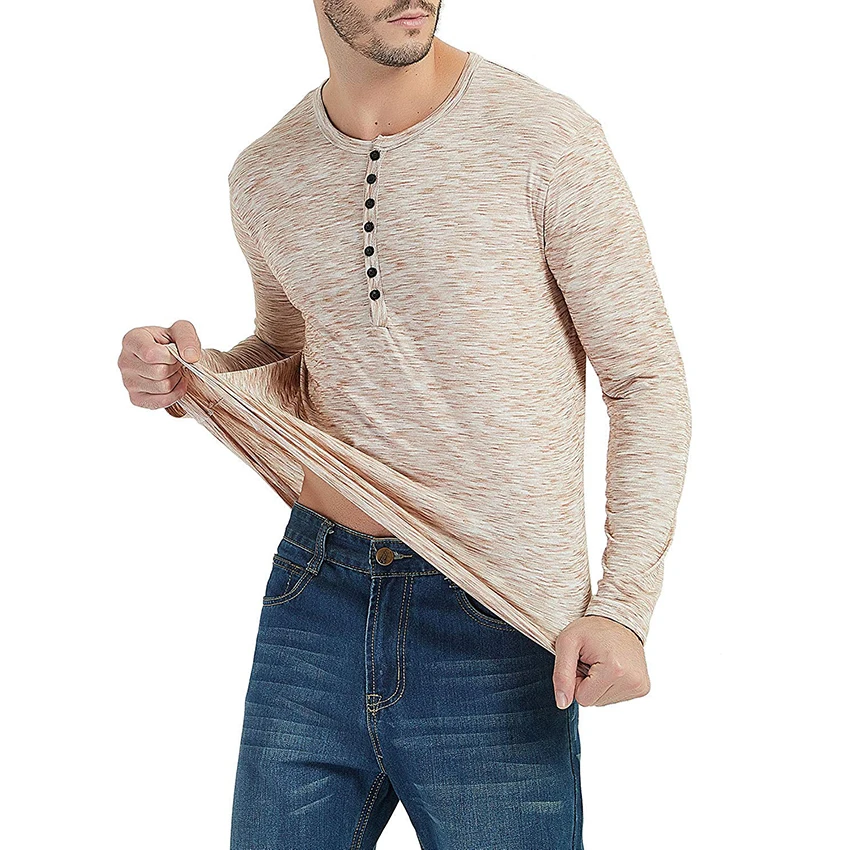 Men Slim Fit Tee Shirt Long Sleeve Autumn Spring Henley Tshirt Streetwear Button Collar Hipster Tshirt Men Clothing Basic Top T Men Slim Fit Tee Shirt Long Sleeve Autumn Spring Henley Tshirt Streetwear Button Collar Hipster Tshirt Men Clothing Basic Top T