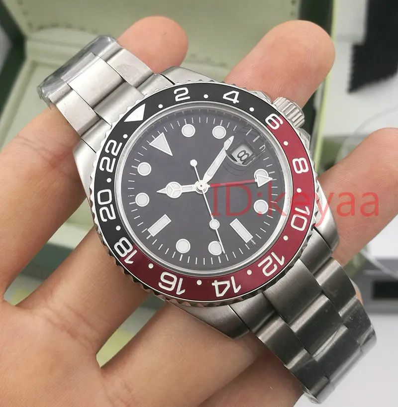 

GMT Ceramic Bezel Top Luxury Brand Mens Mechanical SS Automatic 2813 man Movement Watch Sports AAA Watches men Wristwatches