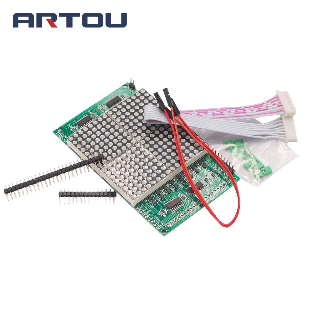 

1PCS LED Dot Matrix Screen Module 16*16 Infinite Cascade 51 Development Board Compatible 12864 Interface 16*16
