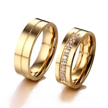 H: HYDE трендовые обручальные кольца для влюбленных, кольца для мужчин и женщин, любовь, золотой цвет, CZ камень, нержавеющая сталь, ювелирное изделие, размер 6-10