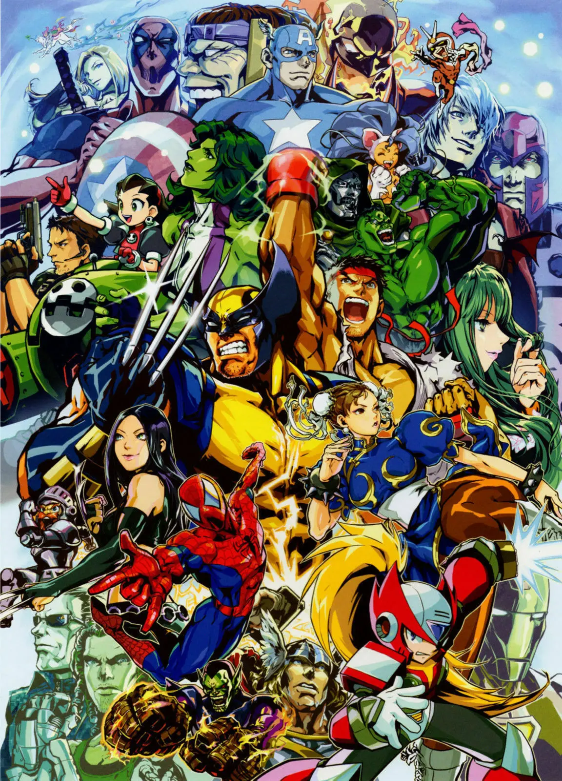 

Q0034 Posters and Prints Marvel Vs Capcom 12x18 24x36 Art Poster Canvas Painting Home Decor
