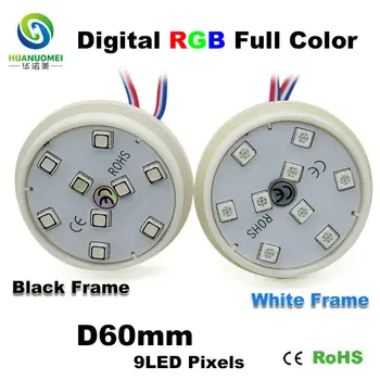 

Programmable UCS1903 60mm 9LEDs 5050 rgb led module pixel christmas lights digital bulb lamp full color addressable pixels light