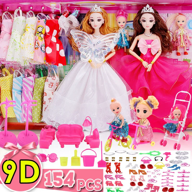 Nk 8 pçs/lote princesa fazendo processo jogo bolo conjunto boneca de  brinquedo plástico para barbie acessórios boneca melhor criança menina  presente