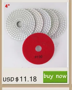 DIATOOL 6 шт. 4 "#100 Diamond Гибкие Влажные полировки для каменная керамическая плитка белый Бонд без цвет увядает шлифовальные диски