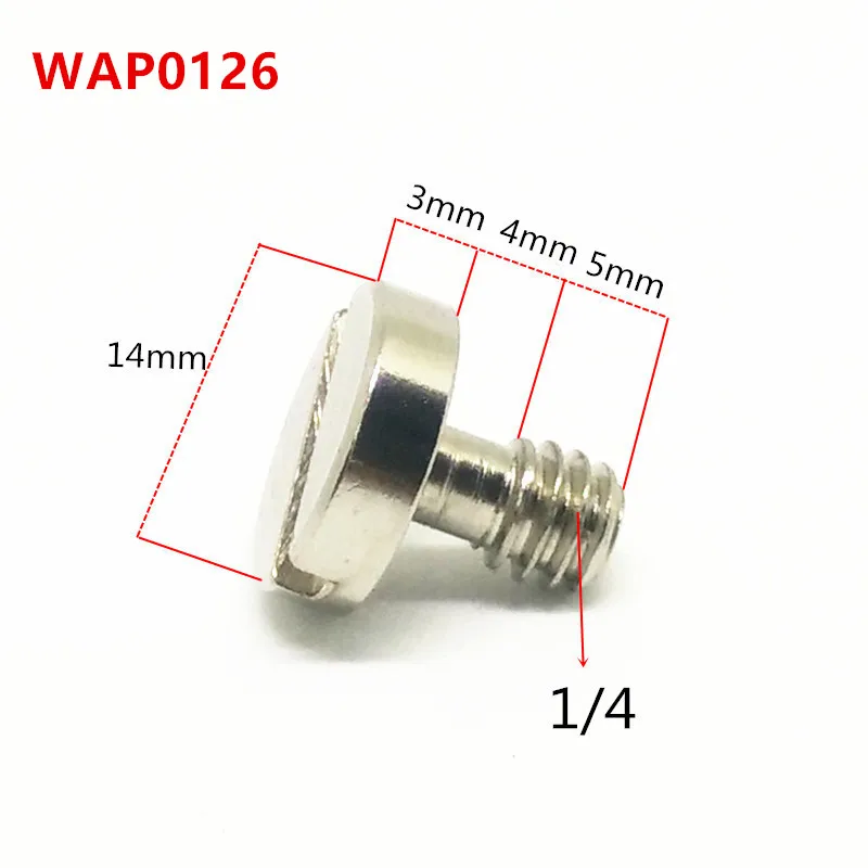 WAP0126-14 Jadkinsta 1/4 3/" с плоской головкой, винтовой адаптер с резьбой для крепления камеры, адаптер для штатива DSLR камеры, светильник - Color: WAP0126-14