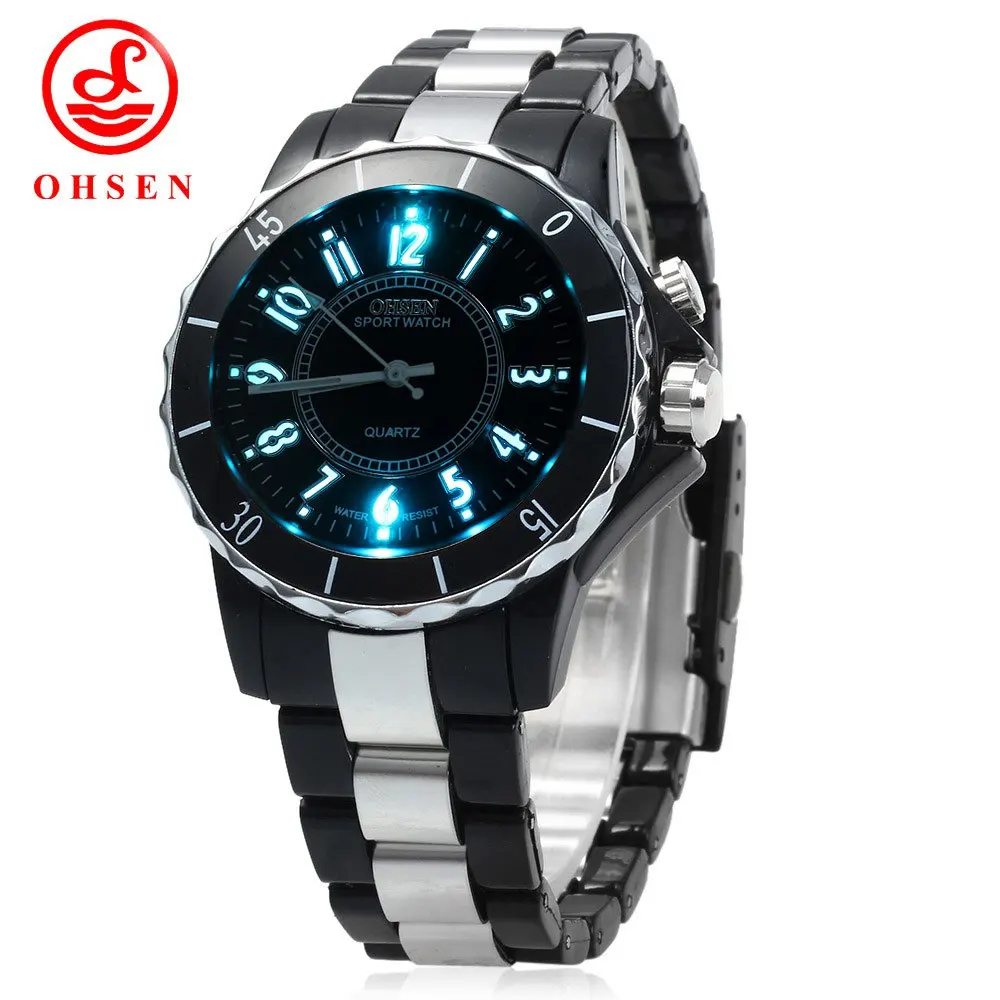 

Fashion Women Brand WristWatch Luxury Multi-color Light OHSEN Military Watches mens Quartz Sport Watch Gifts Relogio Masculino