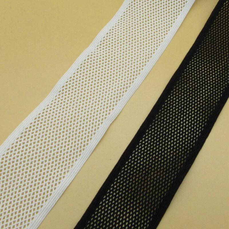 

50 Yards Ultra-thin Mesh Wide Elastic Rubber Band Clothing Accessories Nylon Webbing Garment Sewing Accessories Black White