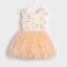 Новое платье-пачка для маленьких девочек Детские платья принцессы без рукавов с блестками на крестины и свадьбу Одежда для маленьких девочек