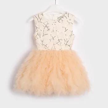 

New Baby Girl Tutu Dress Kids Sleeveless Christening Tulle Sequined Wedding Party Princess Dresses Toddler Girls Clothes