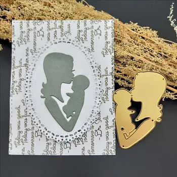 

Mom and baby dies paper metal cutting for Scrapbooking/ metal cutting stencil DIY Home hand-made album card
