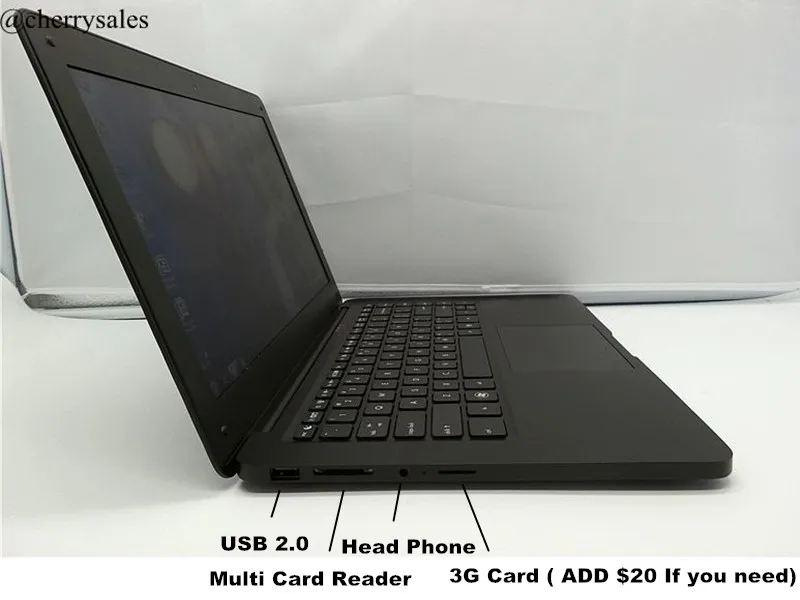 13,3 ''ноутбук 8 ГБ DDR3 128G SSD USB3.0 In-tel Celeron J1900 2,0 ГГц четырехъядерный с 3g wifi MINI HDMI Веб-камера