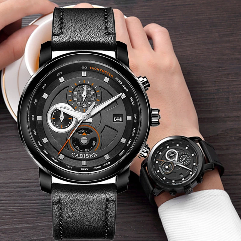 

2017 new cadisen quartz men watches luxury brand waterproof man watch sport watches military relogio masculino