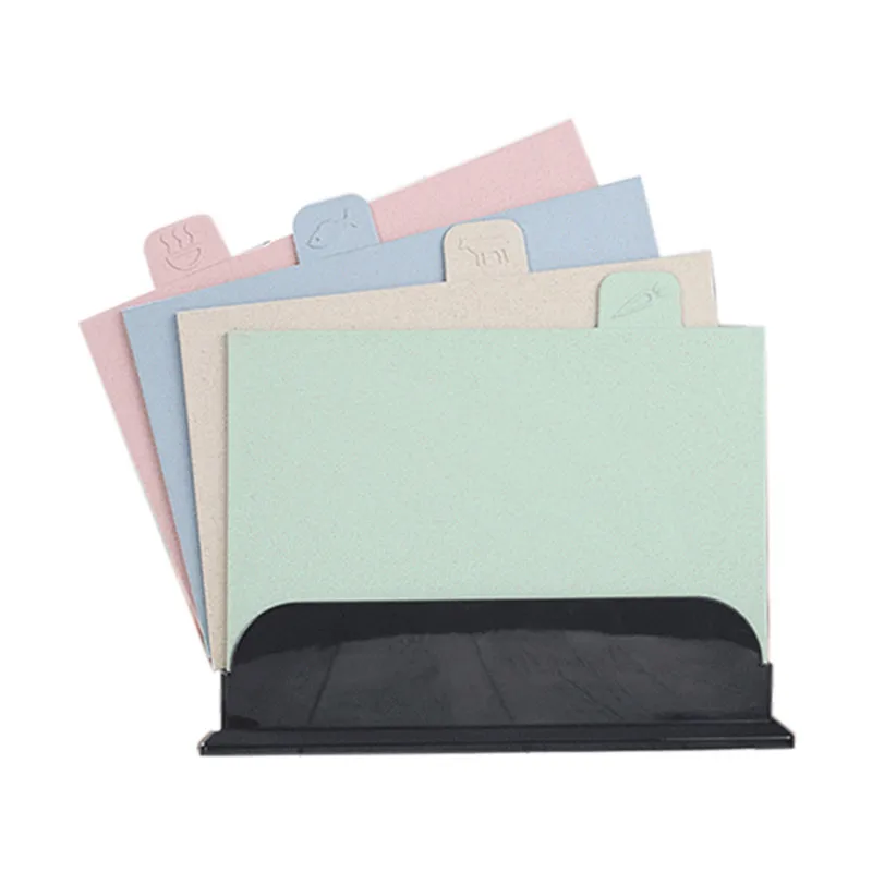 

Colour Coded Chopping Board Set Of 4 Cutting Kitchen Non Slip Food Preparation