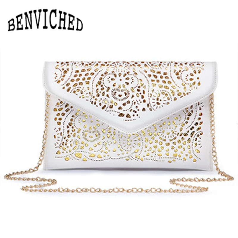 

Fashion hollow Design Crossbody Messenger Bag Women Casual Flap Envelope Bags Day Clutches Purse Chain Shoulder Bag PU Handbag 9