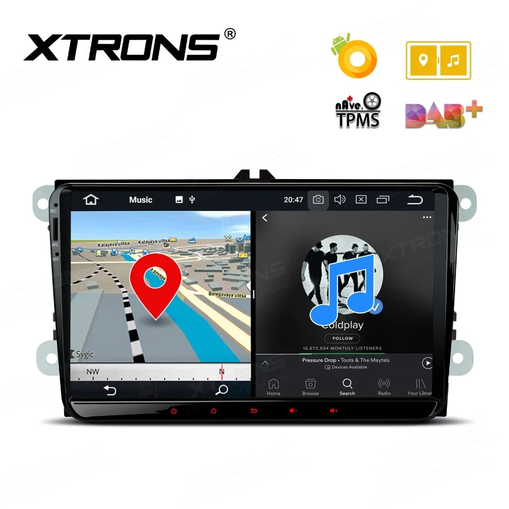 Cheap 9" Android 8.0 Octa Core 4GRAM Car Player Radio GPS No DVD for vw Volkswagen Golf Plus Passat CC Touran Tiguan Sharan Skoda Seat 2