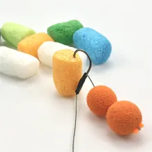 Nuggets de pêche PVA environ 50pcs, solubles dans l'eau, plate-forme en zigzag, Pop-Up, maïs flottant