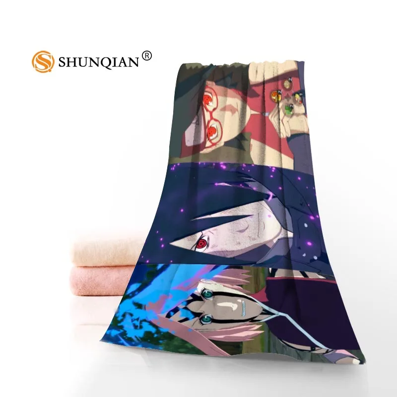 High Quality Naruto Microfiber Bathroom Washcloth Towels Custom Face