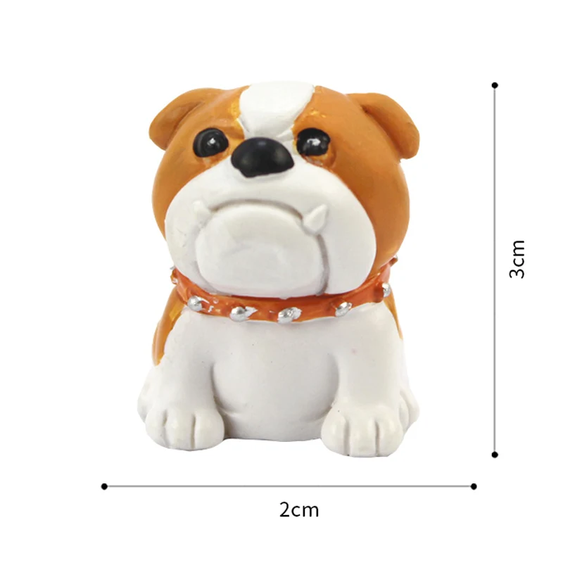 Roogo 16 Pcs Lot Lovely Resin Miniatur Patung Patung Puppy Kartun