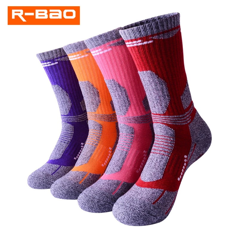 RB3322 R-BAO Outdoor Hiking Socks Terry Thicken Sports Socks for Running Climbing Spring Autumn Winter mens socks