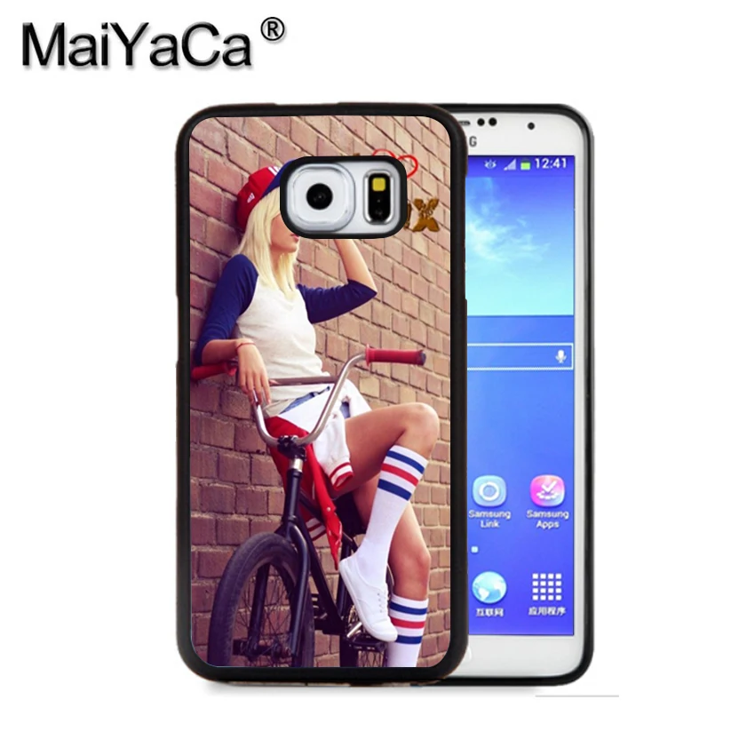 Maiyaca BMX девушка я сердце любовь телефон чехол для Samsung S9 S8 плюс S7 S6 Edge Plus Примечание