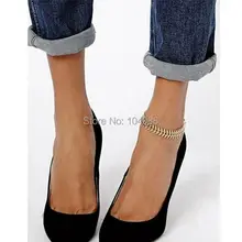 5 штук в партии Стиль A38 Для женщин модные золотые цвет цепочки на ногу украшения для лодыжки 2 цвета