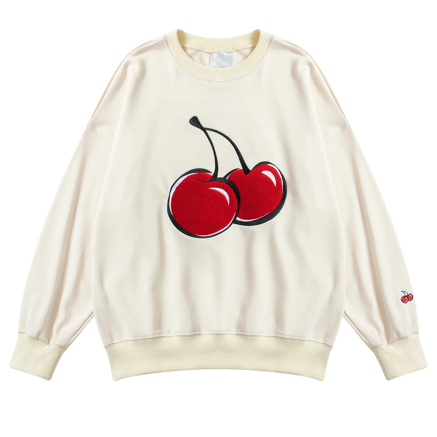 

Spring Fashion Korean Ladies Hoodies High Quality Cotton BF Harajuku Women Pullovers Sweatshirts Autumn Jumper Tops Cherry