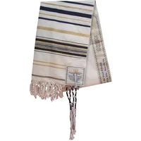 JKRISING Messianic Jewish Tallit Blue and Gold Prayer Shawl Talit and Talis Bag Prayer scarfs 1