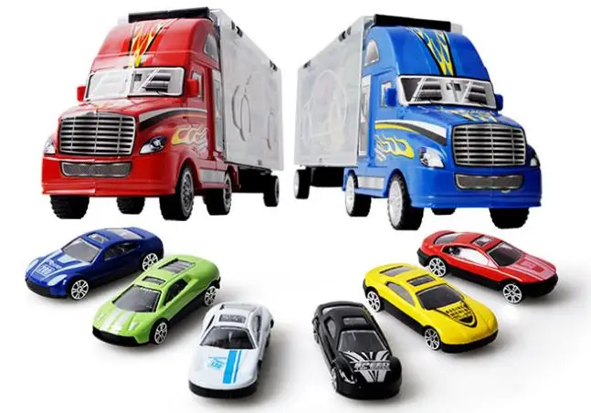 12 шт. детская игрушка модель ручной контейнер Автомобиль Моделирование автомобиль 12 сплав автомобиль мальчик игрушечный автомобиль