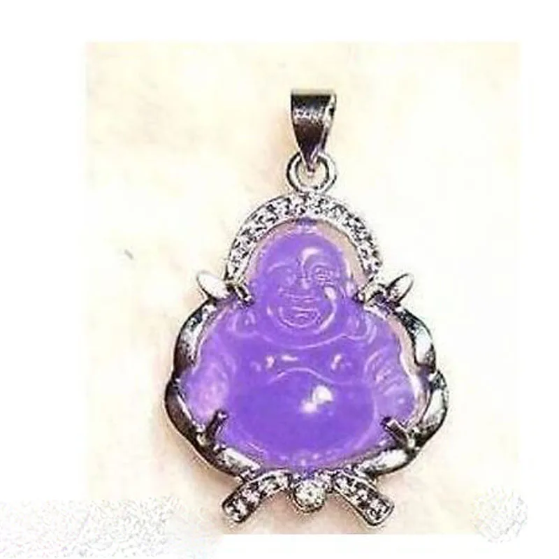 Jxryxrth New women's Stunning purple stone Buddha Jewelry Pendant