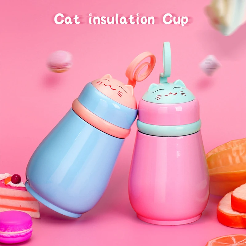 

Creative Vacuum Flasks Home Kitchen Thermos Bottle Belly Cup 260ml Insulated Tumbler For Car Coffee Mug Lid Has Storage Space