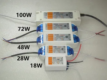 

DC12V 18W 28W 48W 72W 100W Lighting Transformers High Quality LED Driver for LED Strip Power Supply AC DC 12V LED Adapter.