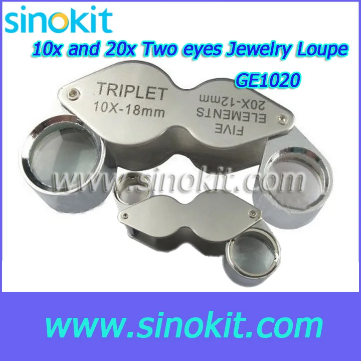 

Professional 10x,20x Magnification Power Jewelry two eyes Loupe - GE-1020