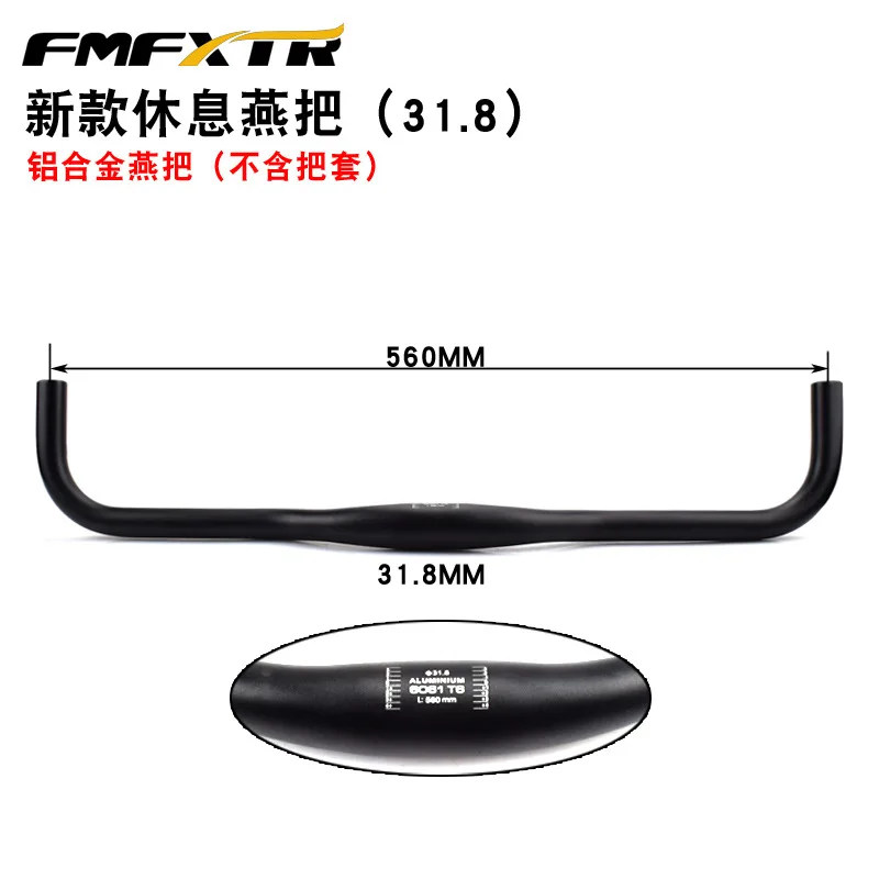 31.8mm-560mm FMF алюминиевый сплав Руль велосипедный велосипед велосипедный дорожный Руль 25,4/31,8*560 мм MTB Горный шоссейный велосипед изогнутый руль - Цвет: 31.8mm-560mm