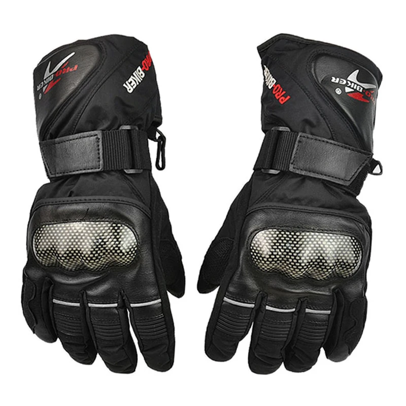 PRO BIKER Motorcycle Winter gloves Racing waterproof warm gloves thicken drop resistance Carbon