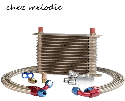 

Universal TRUST Type Japanese 15rows AN10 oil cooler radiator kit+inclined filter adaptor Relocation Sandwich Plate