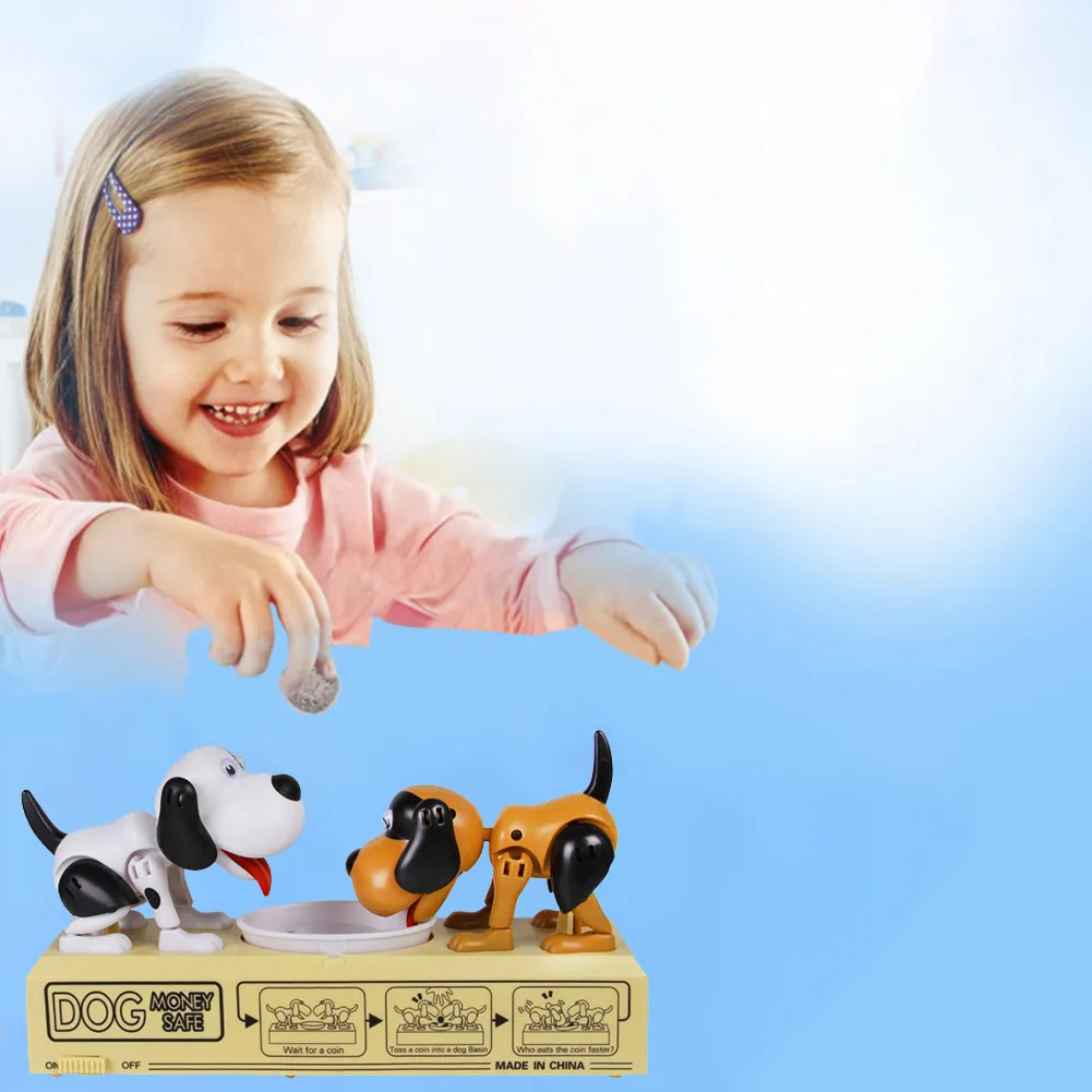 Двойные деньги собака захватывает деньги дети монета копилка Настольный инновационный настольные игры игрушки (без батареи)