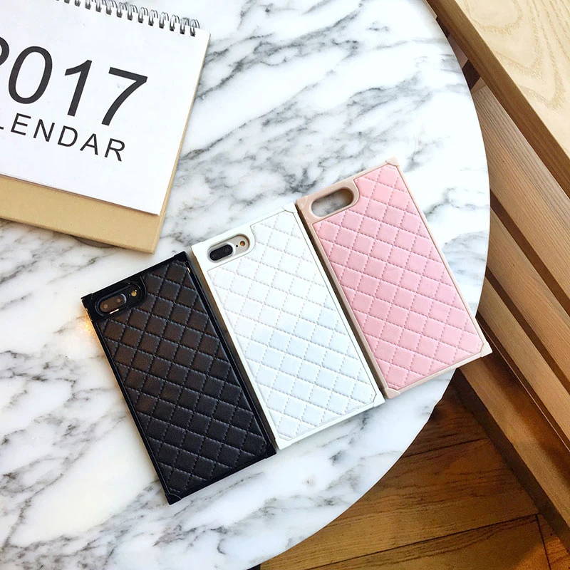 

Sheepskin PU Case for iPhone X 8 6 Luxo Mujer Carcasas for iPhone 7 6s 7 Plus Case Women Diamond Phone Case Bag Cover Fundas