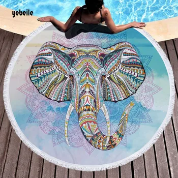 

YebeileMicrofiberRoundMandala Tapestry Wall Hanging Throw Towel Beach Yo-ga Mat Decor Boho Circle Beach Towel Serviette De Plage