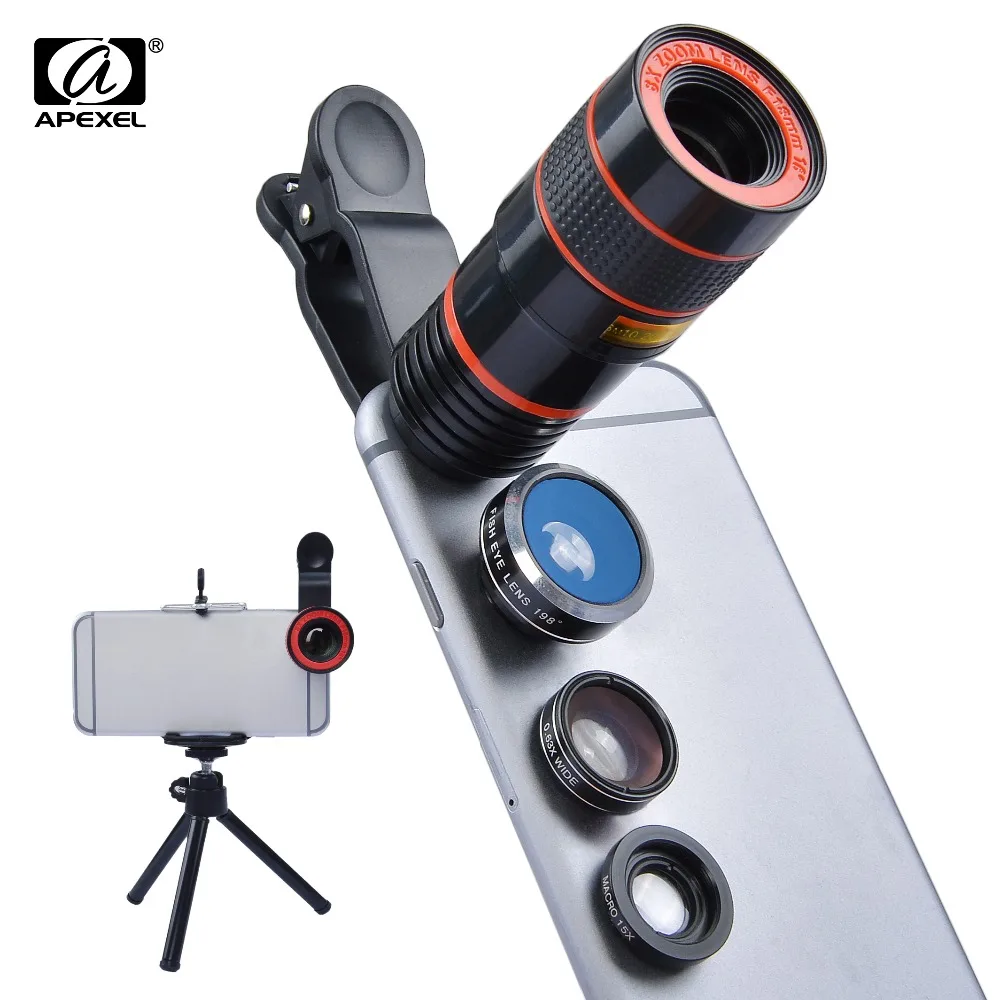 APEXEL 8X Zoom Telescope Lens Telephoto Smartphone Camera Lens With apexel-8x-zoom-telescope-lens-telephoto-smartphone-camera-lens-with