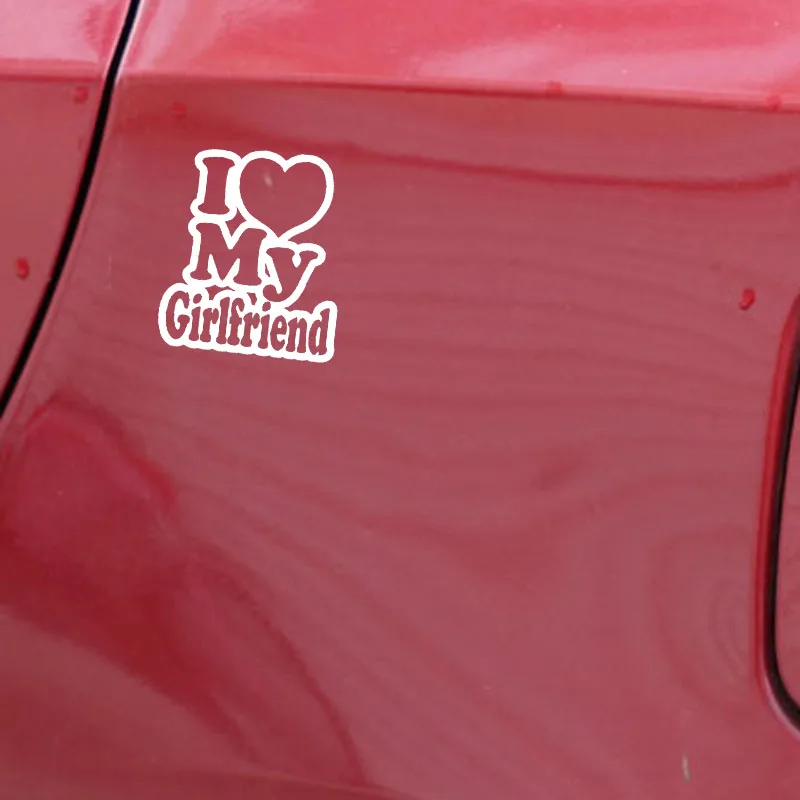YJZT 11 5 см * 13 2 I love My Girlfriend виниловые наклейки в виде Фотообоев c переводными