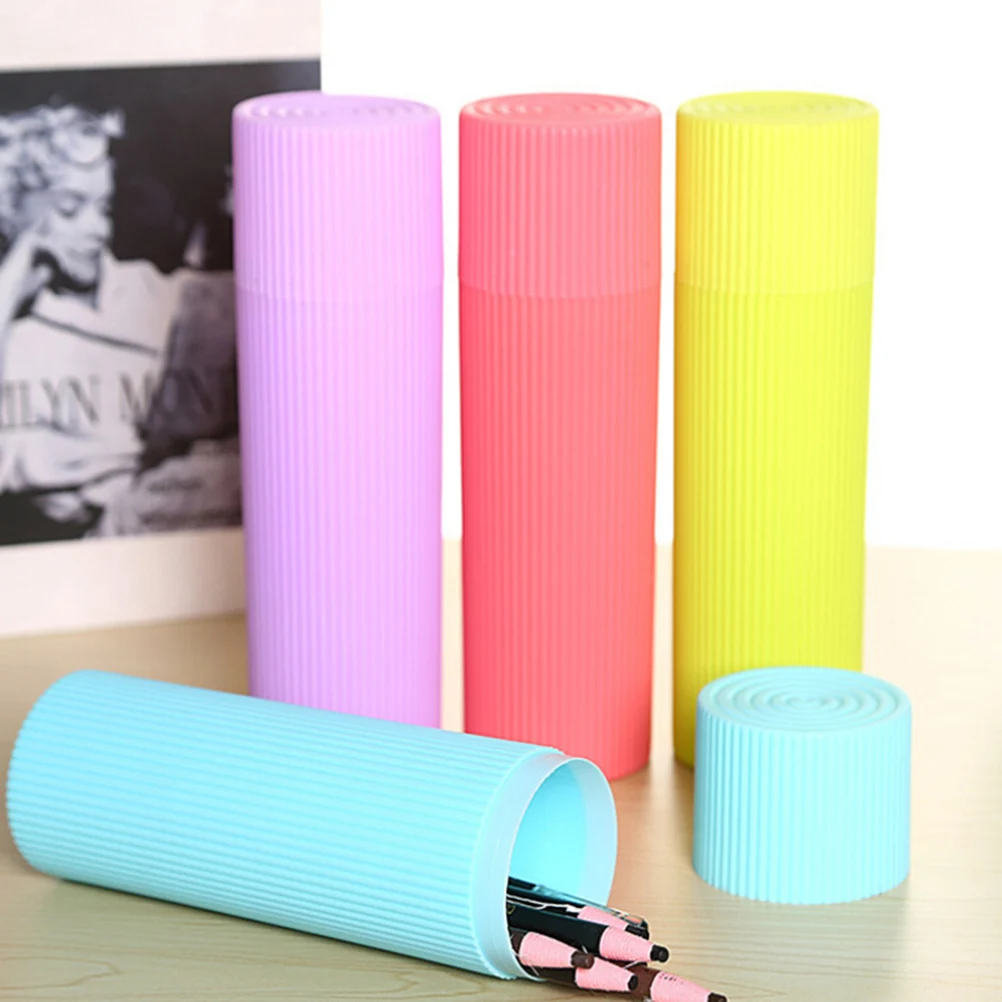 

Simple Corrugated Travel Toothbrush Dental Storage Box Toiletries Container 4 Colors Bathroom Sanitary Ware Suite