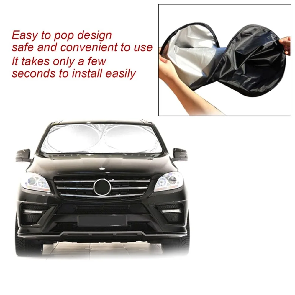 Universal Big Auto Car Front Window Windshield Folding Visor Reflective UV Sunshade Heat Block Vehicles Cover Hot Sales